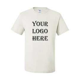 Custom Printed Jerzees Dri-Power 50/50 White T-Shirt