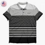 Logo Imprinted Made in USA, Polo Shirt, Dye Sub Antimicrobial Crew Neck