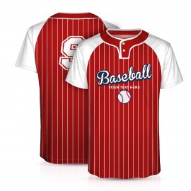 Logo Imprinted 2-Button Baseball Jersey