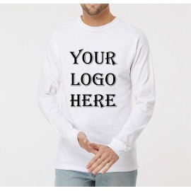 M&O Gold Soft Touch Long Sleeve White T-Shirt Logo Imprinted