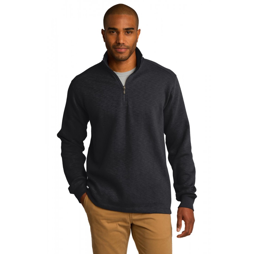 Port Authority Men's Slub Fleece 1/4-Zip Pullover Sweater Logo Printed Port Authority Men's Slub Fleece 1/4-Zip Pullover Sweater Logo Printed