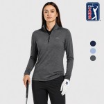 PGA TOUR Women's SunShield Performance 1/4 Zip with Custom Logo Logo Printed