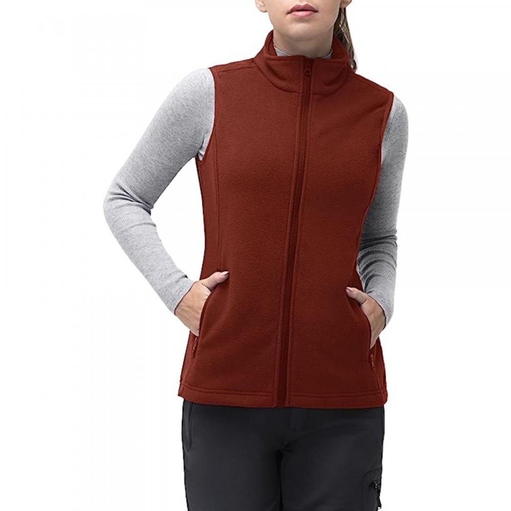 REPREVE - Women's Recycled Sleeveless Full Zip Fleece Vest w/ Pocket & Wrinkle Resistance Custom Embroidered