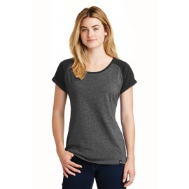 New Era Ladies' Heritage Blend Varsity Tee Shirt Logo Printed  New Era Ladies