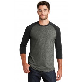 Logo Printed New Era Heritage Blend 3/4 Sleeve Baseball Raglan Tee Shirt  Logo Printed New Era Heritage Blend 3/4 Sleeve Baseball Raglan Tee Shirt