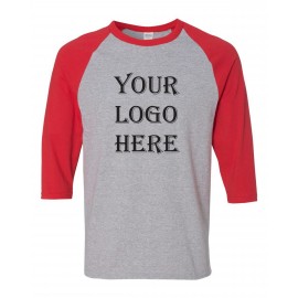 Custom Imprinted Gildan Heavy Cotton Raglan Three-Quarter Sleeve T-Shirt