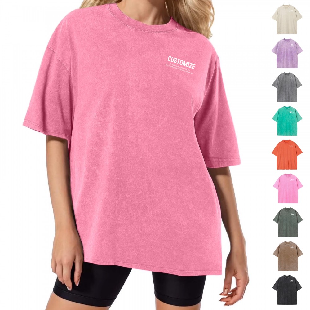 Branded Vintage Washed Cotton T-Shirt