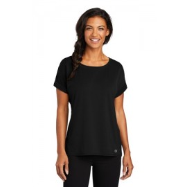 OGIO Ladies Luuma Cuffed Short Sleeve Shirt Branded  OGIO Ladies Luuma Cuffed Short Sleeve Shirt Branded