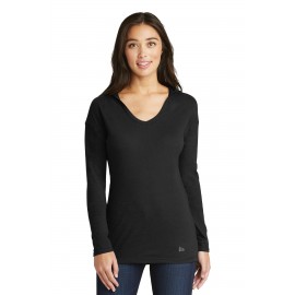 Logo Printed New Era Ladies' Tri-Blend Performance Pullover Hoodie Tee Shirt  Logo Printed New Era Ladies