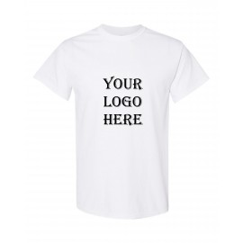 Logo Printed Gildan Heavy Cotton White T-Shirt