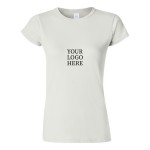 Gildan Softstyle Women's White T-Shirt Branded