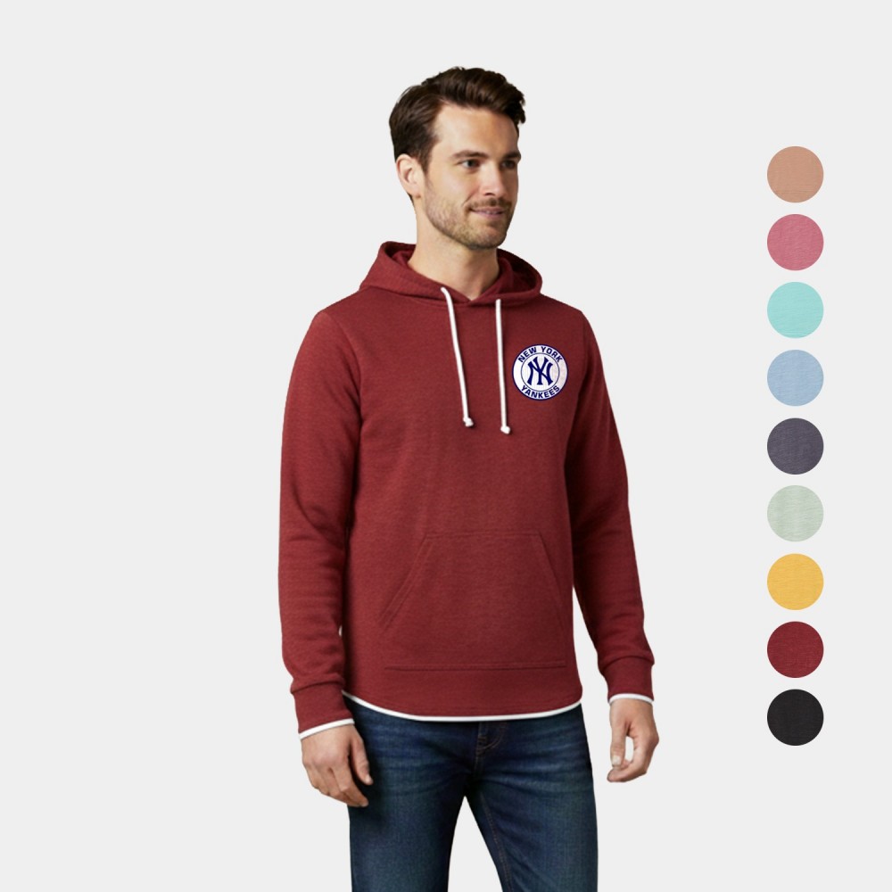 Branded Miles Slub Hooded Tee With Curved Hem
