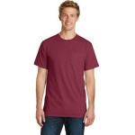 Port & Company Essential Pigment-Dyed Short Sleeve Pocket Tee Shirt Logo Printed