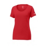 Logo Printed Nike Ladies' Core Cotton Scoop Neck Tee