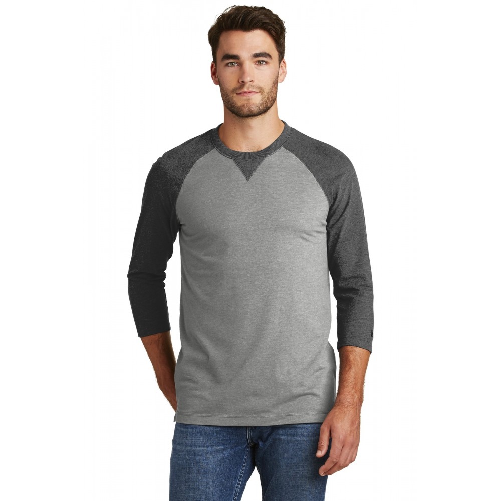 Branded New Era Suede Cotton 3/4 Sleeve Baseball Raglan Tee Shirt