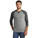 Branded New Era Suede Cotton 3/4 Sleeve Baseball Raglan Tee Shirt