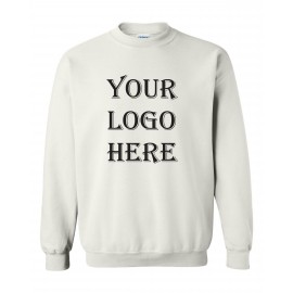 Branded Gildan Heavy Blend Crewneck White Sweatshirt