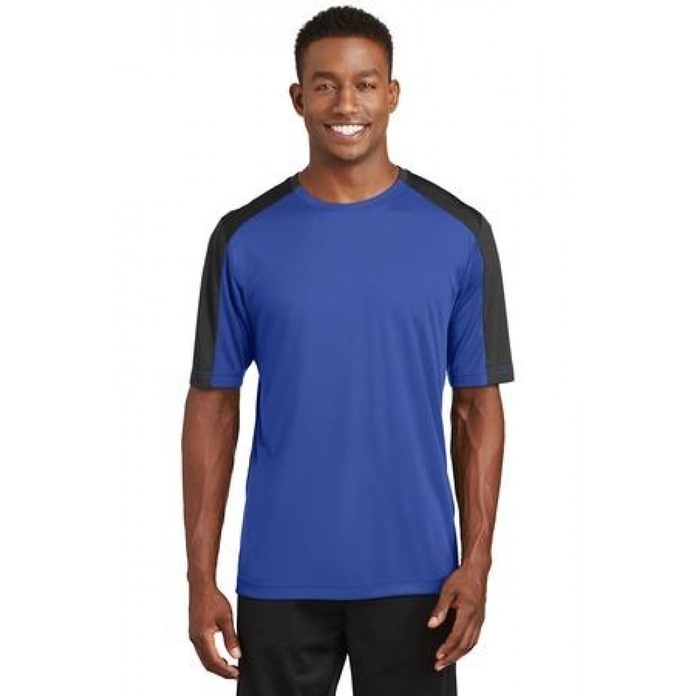 Custom Imprinted Men's Sport-Tek PosiCharge Competitor Sleeve-Blocked Tee Shirt