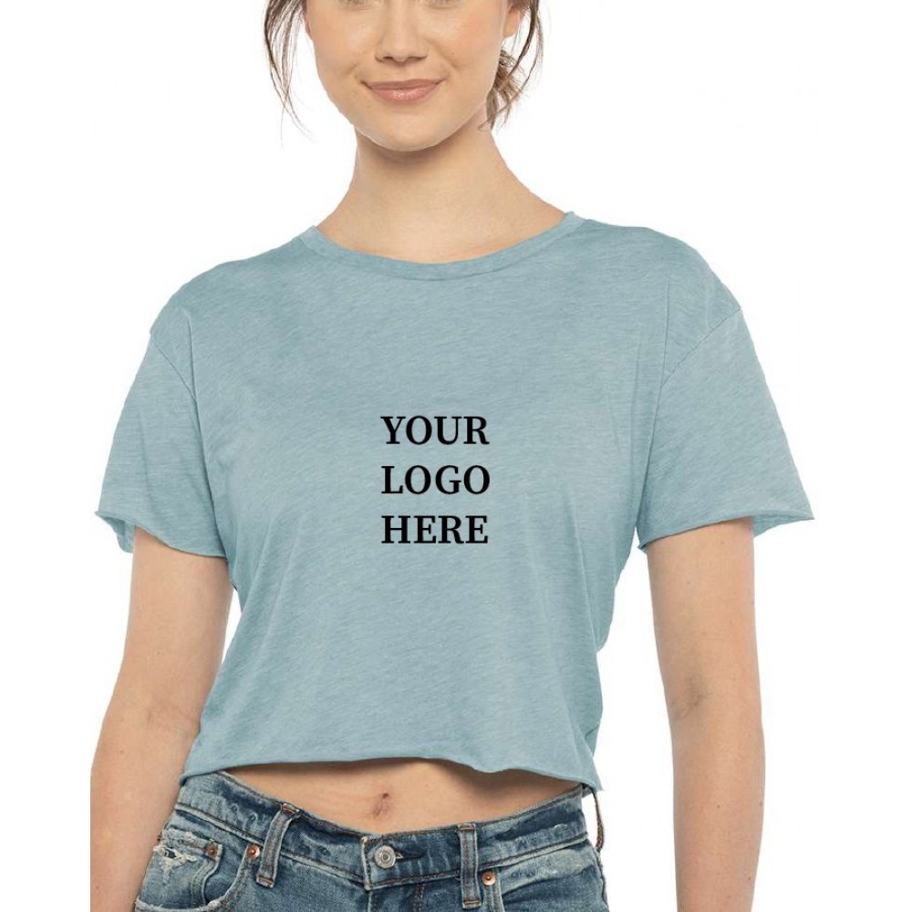 Logo Printed Next Level Apparel Women's Festival Crop Top