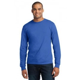 Port & Company All-American Long Sleeve 100% Cotton Tee Shirt Logo Printed  Port & Company All-American Long Sleeve 100% Cotton Tee Shirt Logo Printed