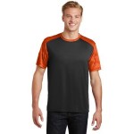 Men's Sport-Tek CamoHex Color-Block Tee Shirt Logo Printed
