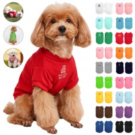 Custom Embroidered Solid Color Dog T-Shirt Pet Vest