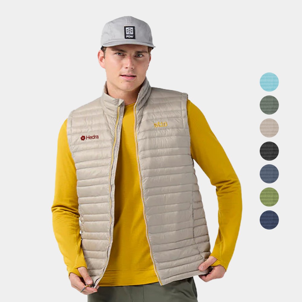 STIO Men's Ultralight Pinion Down Vest with Custom Logo Logo Printed