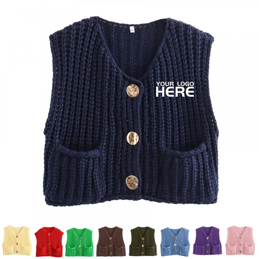 Promotional Woman V-neck Knit Vest