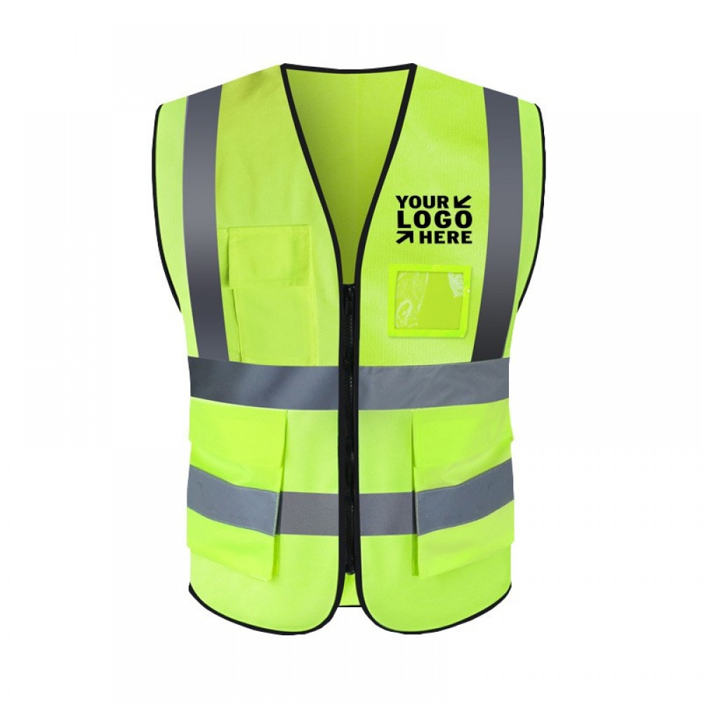Custom Safety Vest with Reflective Strips