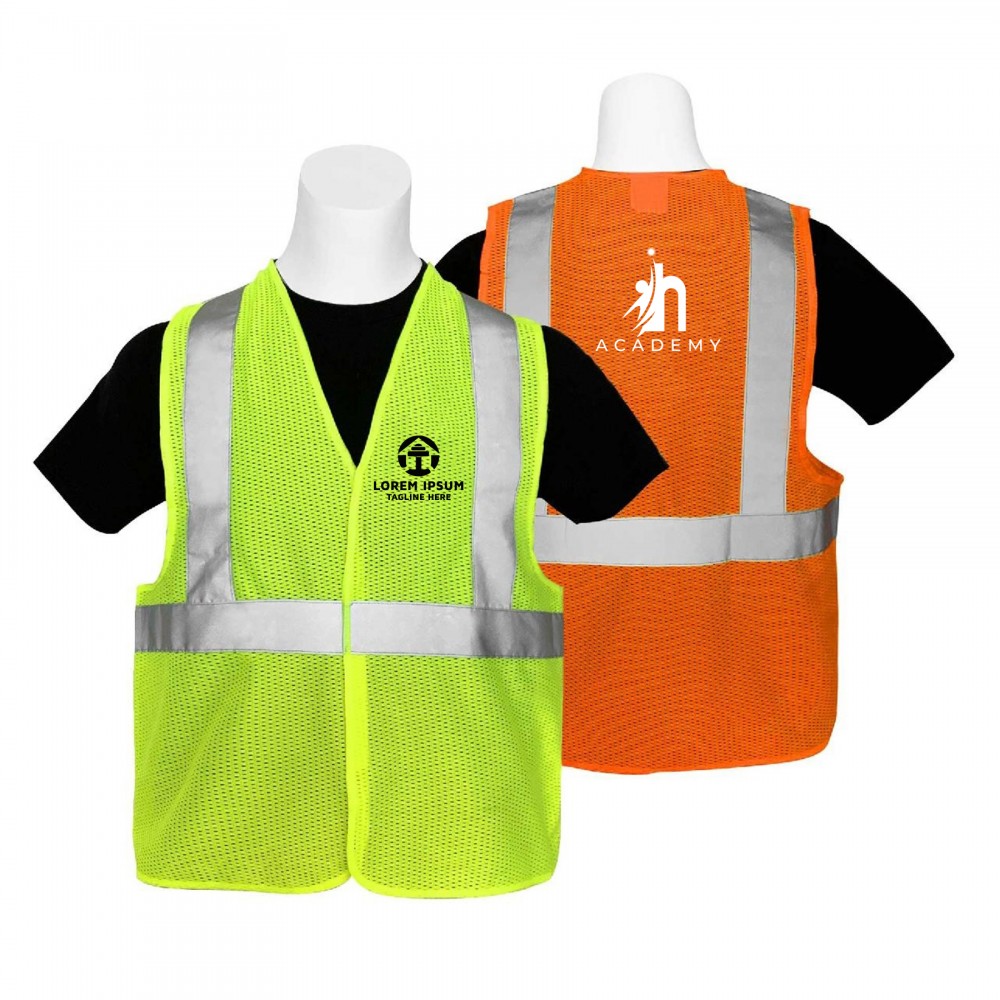 Logo Branded Mesh Reflective Safety Vest Logo Branded Mesh Reflective Safety Vest