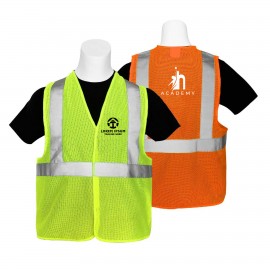 Logo Branded Mesh Reflective Safety Vest  Logo Branded Mesh Reflective Safety Vest