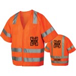 Custom Embroidered Premium Knitted Hi Vis Reflective Tape Class 3 Safety Vest With 4 Pockets