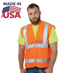 Promotional USA Made Class 2 Polyester Safety Loop & Hook Vest