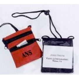 Promotional name badge holders,custom printed tradeshow badge holders,low price vinyl pouch clip name badge holders,neck wallets